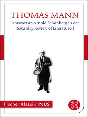 cover image of [Antwort an Arnold Schönberg in der »Saturday Review of Literature«]
